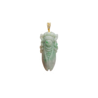 Diamond Cicadas Jade Pendant (14K)