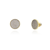 Circle CZ fülbevalók (ezüst) Popular Jewelry New York