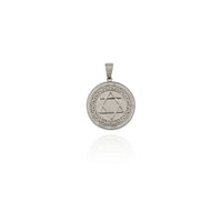 Okrągła gwiazda Dawida CZ Wisiorek (srebrny) Nowy Jork Popular Jewelry
