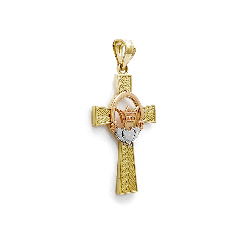 Claddagh Cross Pendant (14K) Popular Jewelry New York