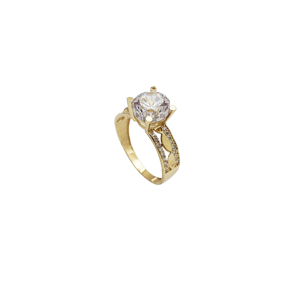 Clean Wedding CZ Ring (14K)