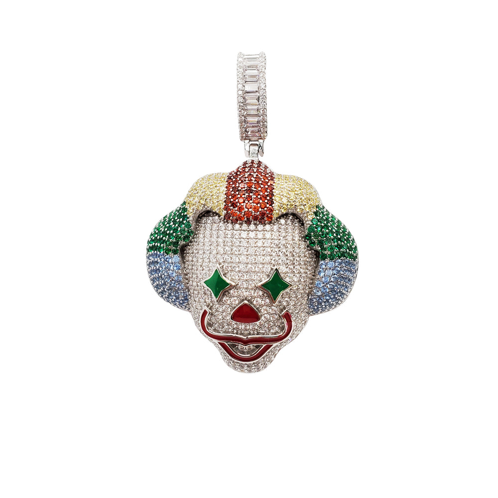 Iced-Out Pennywise Pendant (Silver)