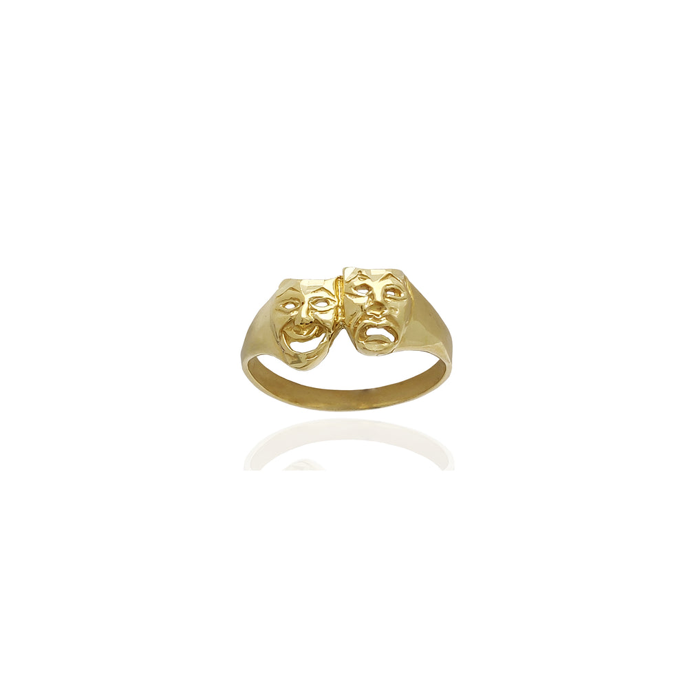 Comedy/Tragedy Ring (14K)