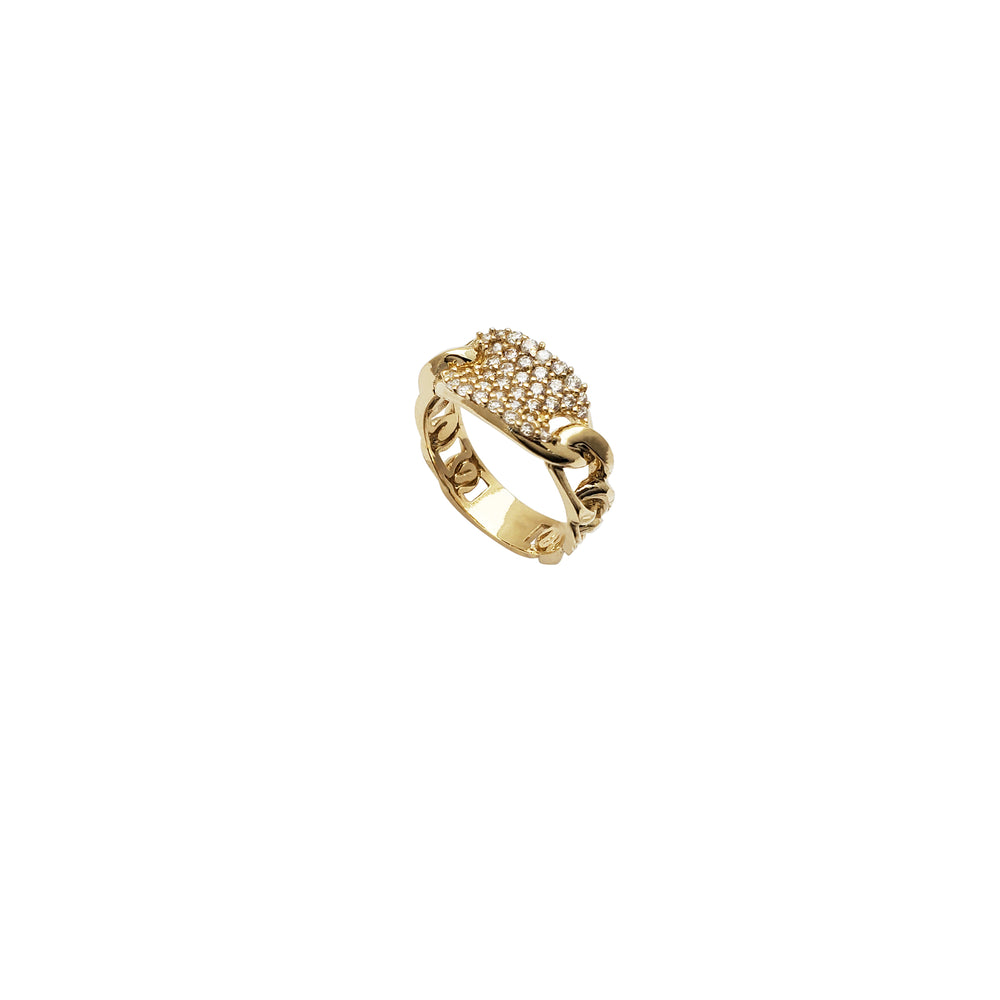 Cuban CZ Ring (14K)