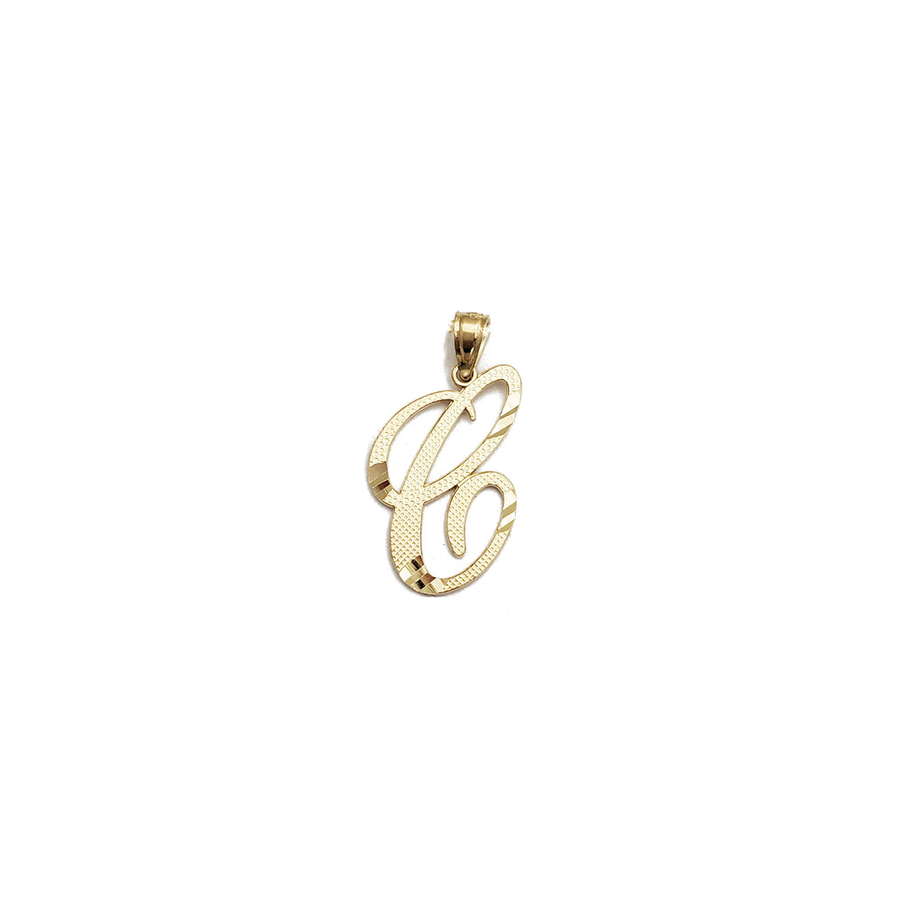 Cursive Initial Letter Pendant (14K)