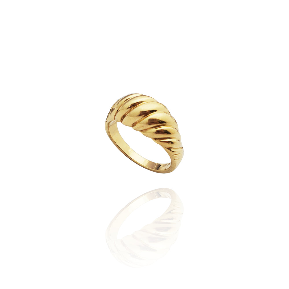 Domed Twist Band (14K)