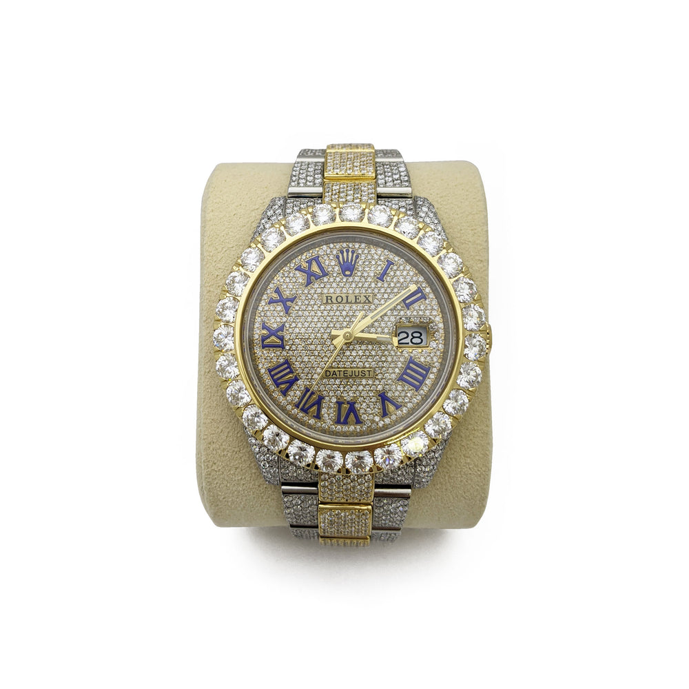 Custom Diamond Rolex Watch DATEJUST 41 mm (126333) - Front