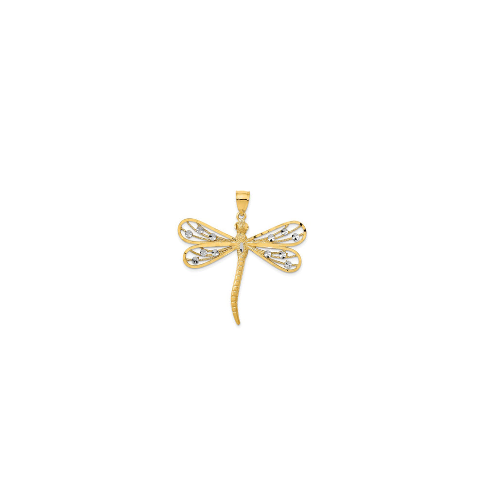 Two Tone Dragonfly Charm (14K)