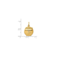 Lucky Pot with Gold-Coins Pendant (14K)