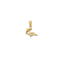 3-D Beach Lounge Chair w/ Umbrella Charm (14K)