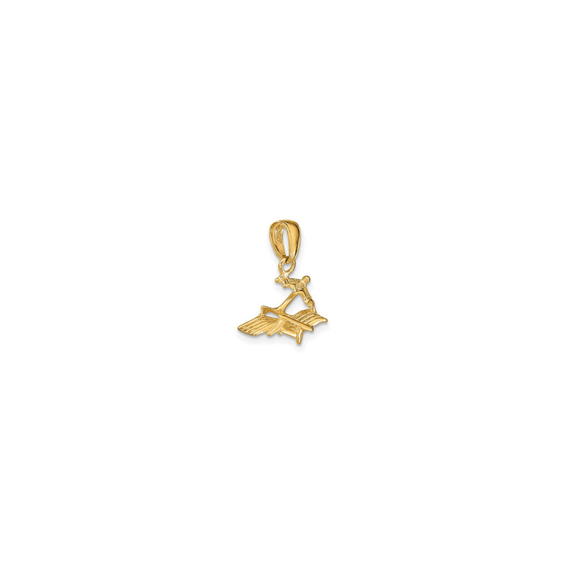 3-D Beach Lounge Chair w/ Umbrella Charm (14K)