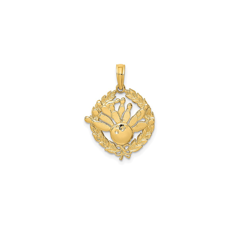 Leaf Frame Bowling Pendant (14K)