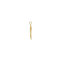 Brushed-Finish Tennis Player Pendant (14K)