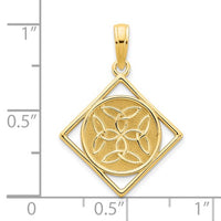 Glossy Celtic Knot Pendant (14K)