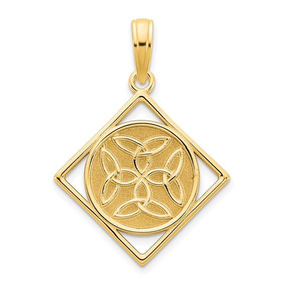 Glossy Celtic Knot Pendant (14K)