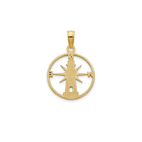 Nautical Compass Lighthouse Pendant (14K)