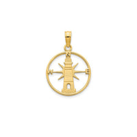 Nautical Compass Lighthouse Pendant (14K)