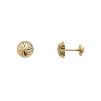 Fluted Half-Ball Stud Earrings (14K)