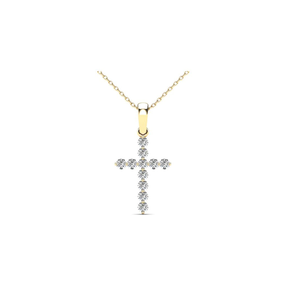 Diamond Cross Pendant (14K)