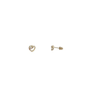 Heart Stud Earrings (14K)