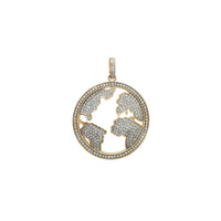 Iced Out Diamond Global Pendant (14K)