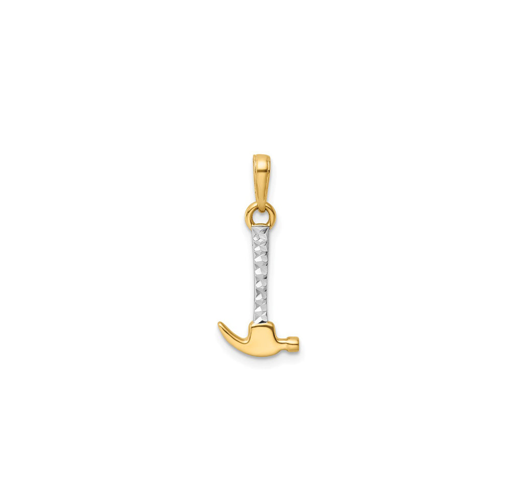 Diamond Cut Hammer Pendant (14K)