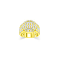 Iced-Out Diamond Square Ring (14K)