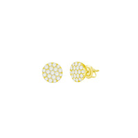 Diamond Round Earrings (14K)