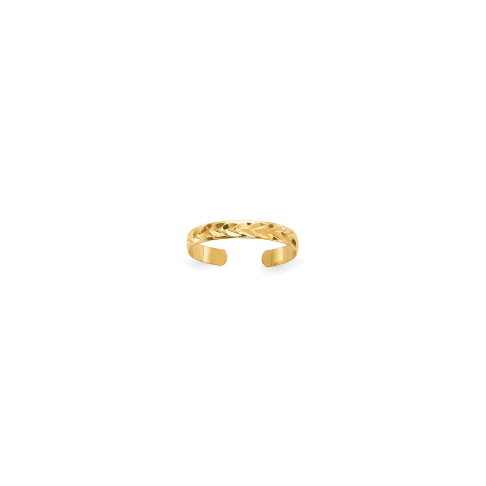 Diamond Cut Toe Ring (14K)