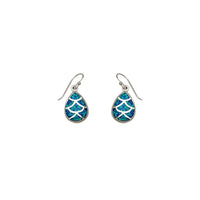 Dangling Opal Drop Earrings (Silver)