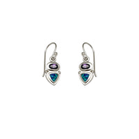 Dangling Opal Little Person Earrings (Silver)