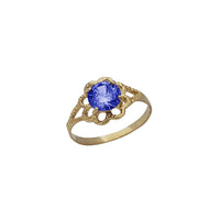 [Baby-Kid's] Zirkonový květinový prsten s květem zirkonu (14K)