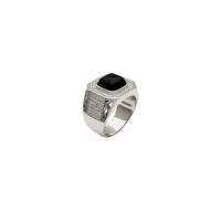 Anell Deluxe Onyx CZ (plata)