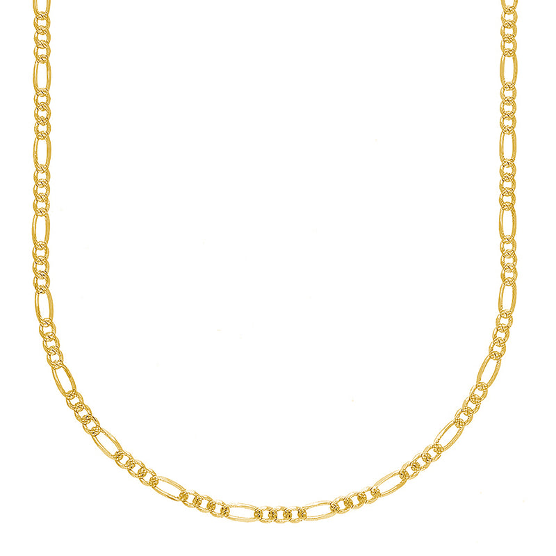 Diamond-Cut Figaro Chain (14K) Popular Jewelry New York