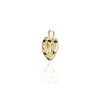 Diamond-Cut Butterfly Heart Shaped Pendant (14K) New York Popular Jewelry