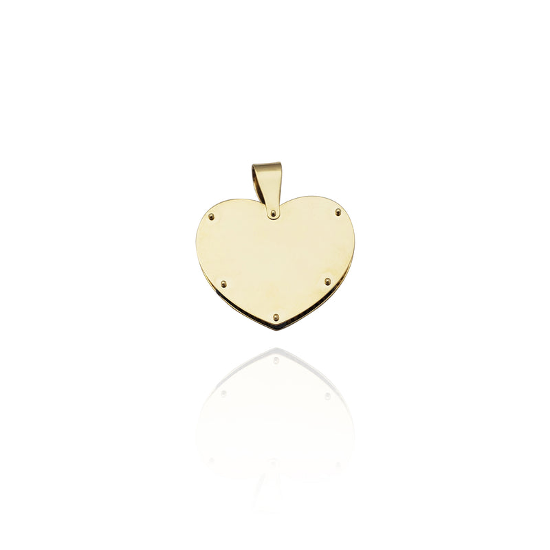 Diamond-Cut Butterfly Heart Shaped Pendant (14K) New York Popular Jewelry