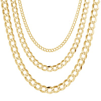 Diamond-Cut Italian Cuban Chain (14K)