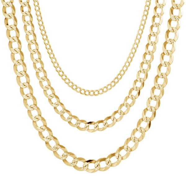 Diamond-Cut Italian Cuban Chain (14K)