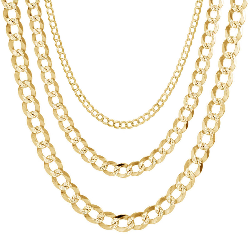 Diamond-Cut Italian Cuban Chain (14K)