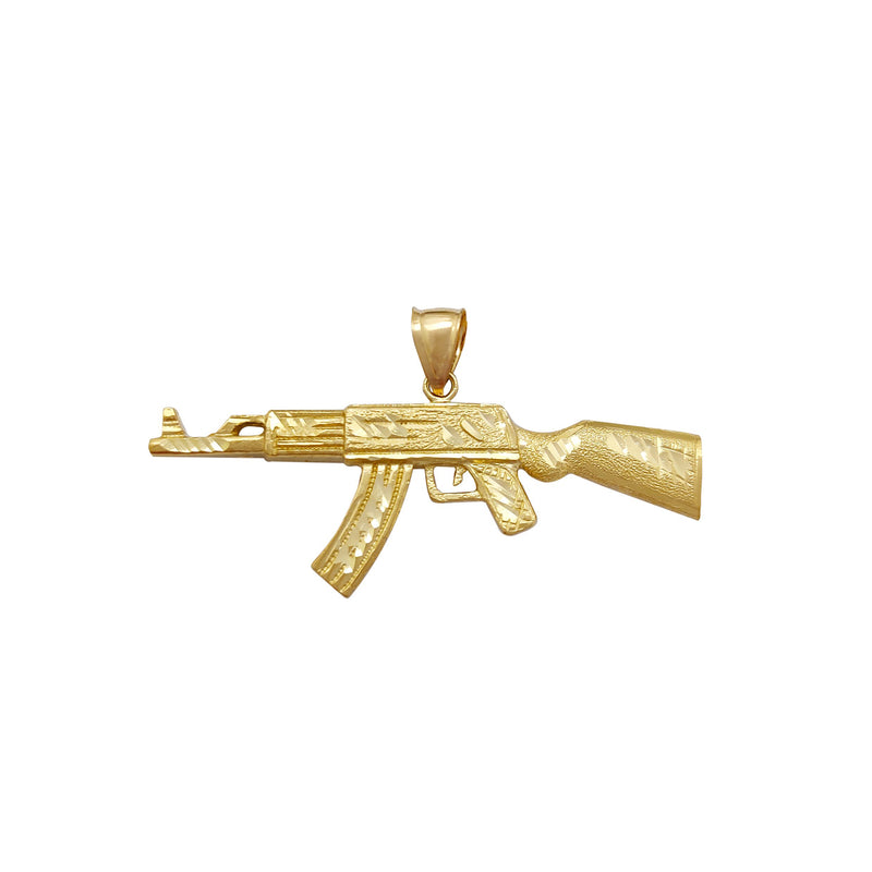 Diamond-Cut AK-47 Pendant (10K)