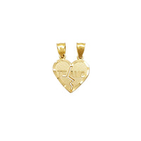 Diamond-Cuts Scan-line Te Amo Partable Heart Pendant (14K) Popular Jewelry New York