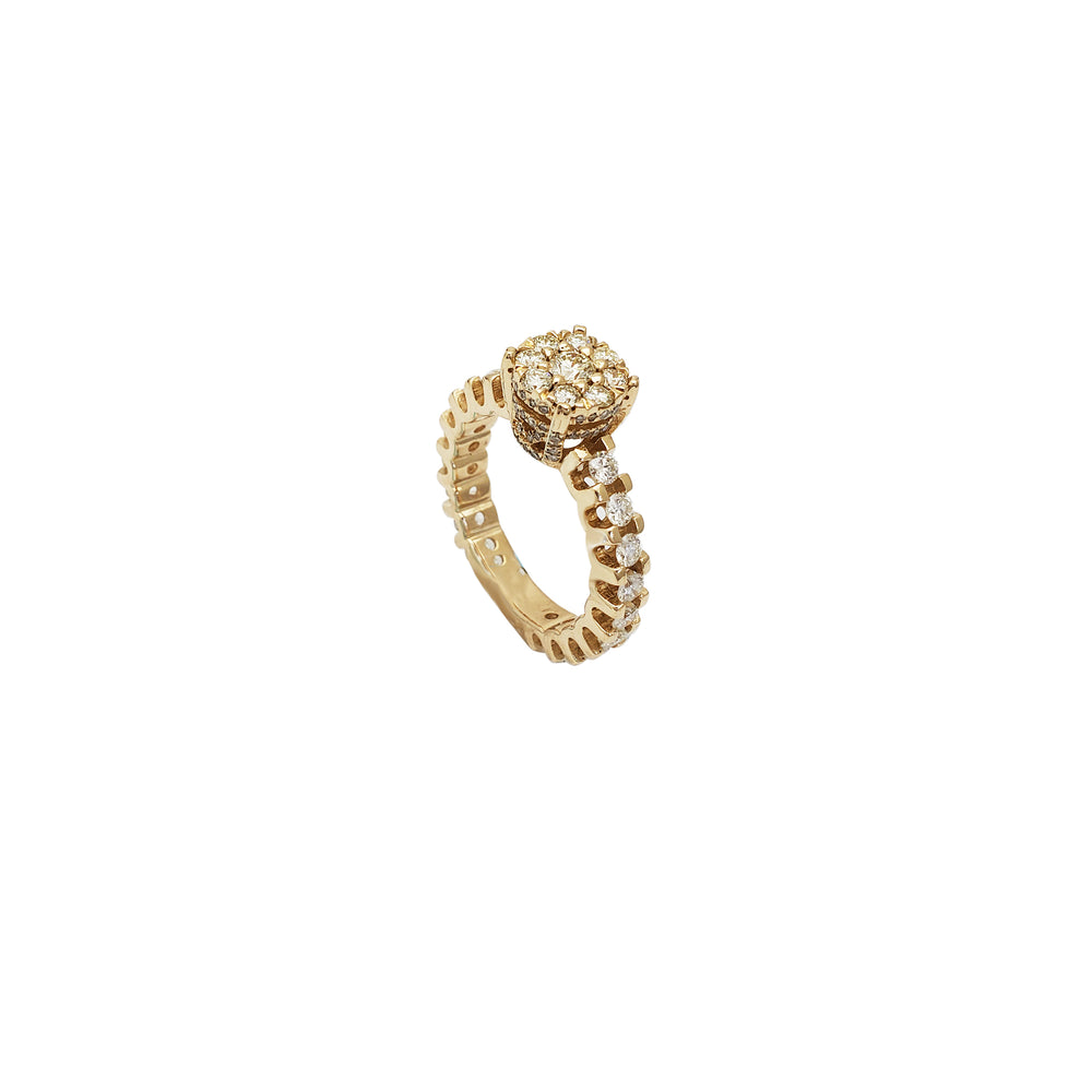Diamond All Around Cup Ring (14K)