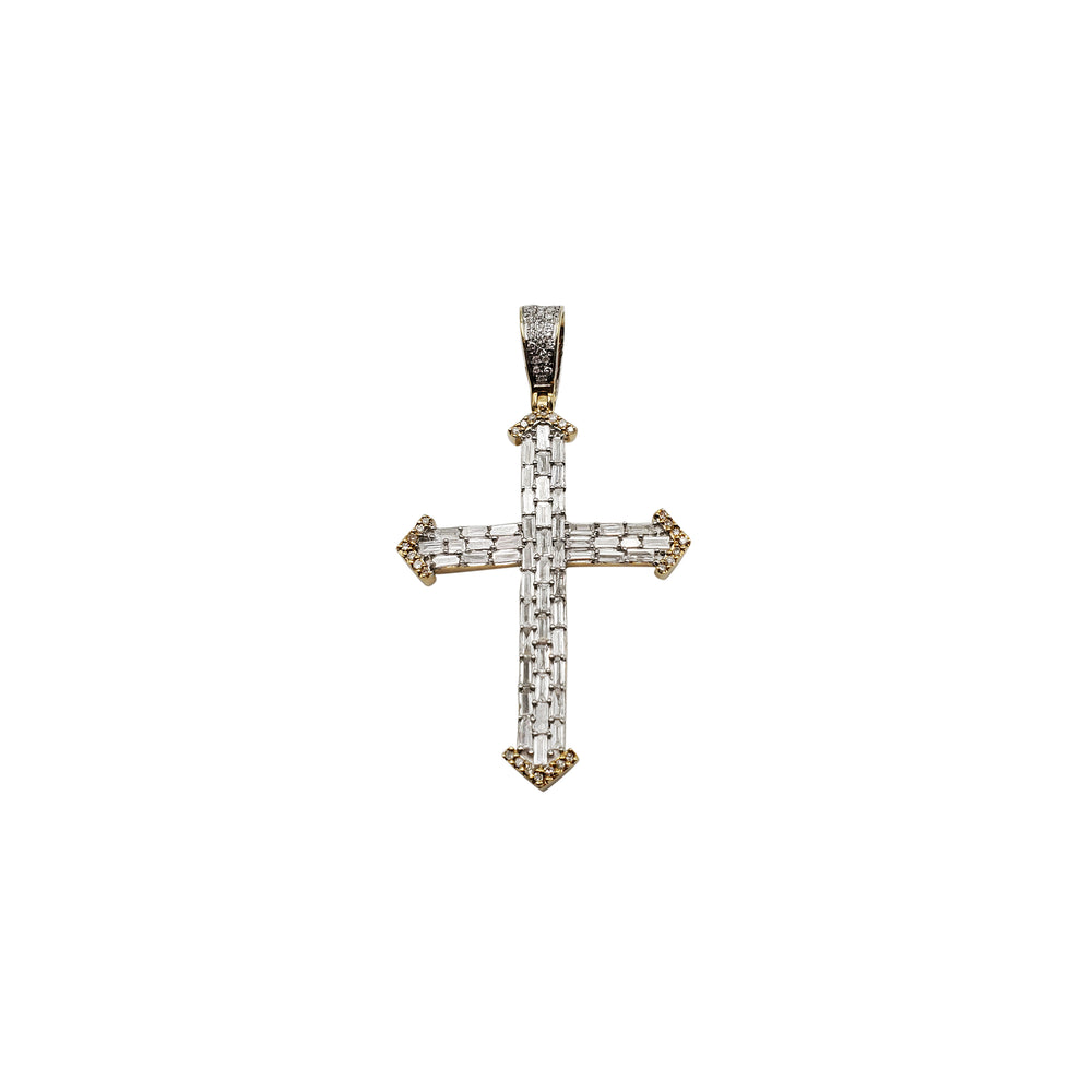 Diamond Arrow Cross Pendant (14K)