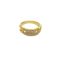 Кубинское кольцо с бриллиантом (14К) Popular Jewelry New York