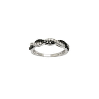 Diamond Black-White Twist Ring (14K) Popular Jewelry New York