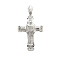 Diamond Block Cross Pendant (14K)