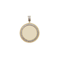 Diamond Budded Pave Round Memorial Picture Medallion Pendant (10K) Popular Jewelry New York