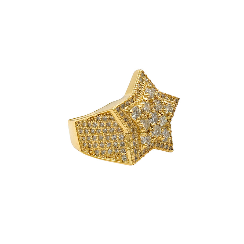 Diamond Cluster Emerging Star Diamond Ring (14K) Popular Jewelry New York