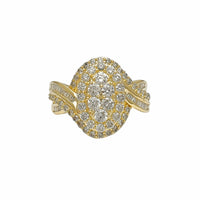 Moteriškas žiedas su deimantais (10 XNUMX) Popular Jewelry NY
