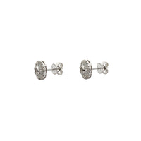 Diamond Cluster Oval Stud Earrings (14K) Popular Jewelry New York